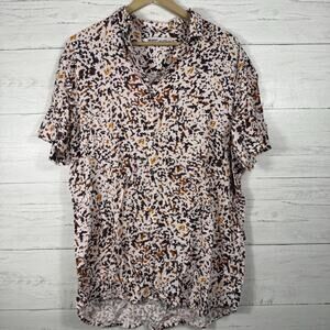 Breakout Mens Casual Button Down Shirt Size XLarge Cotton Colorful Hipster